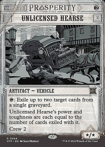 Mtg unlicensed hearse - mtg,