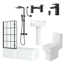 Bathroom Suite L-Shape Tub