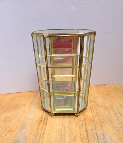 Vtg three tiered - brass, and