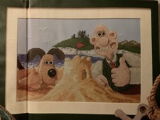 Wallace And Gromit Seaside Beach Sandcastle Cross Stitch Chart