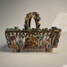 Antique Capodimonte Basket