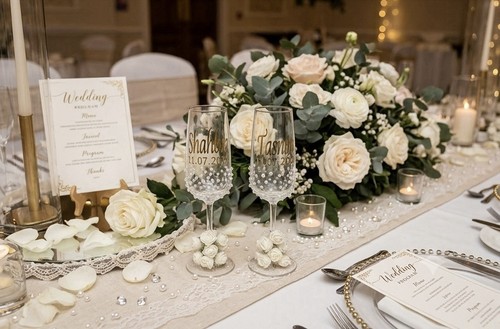 Customised wedding glasses - wedding,