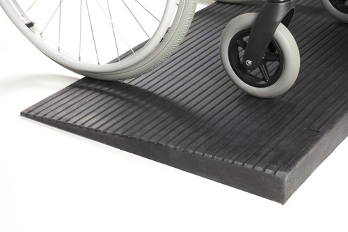 Rubber threshold ramps 74mm - rubber,