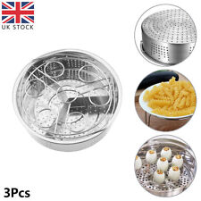 3 Pcs Kitchen Stainless Steel Steamer Basket Pressure Cooker Vegetable Food Rack