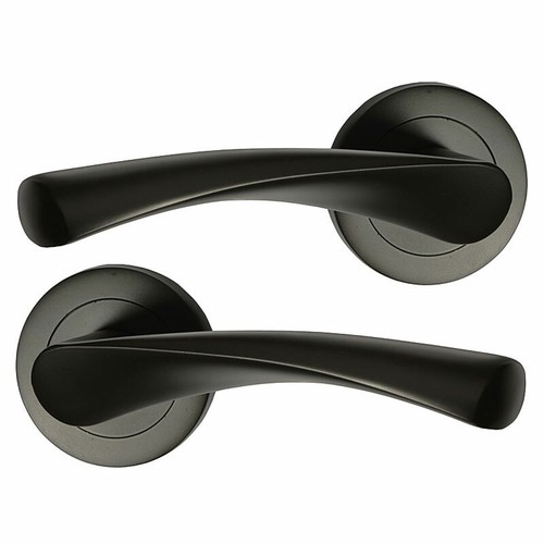 Door handles black - black, matt