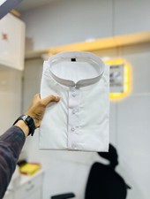 Raymond Cotton Plain White Kurta Pajama Pair, Cotton Kurta Pajama Pair VN-W