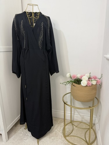 Zara black midi dress - black, m
