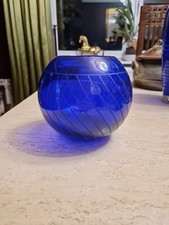 Blue Amethyst Wheel Cut Glass