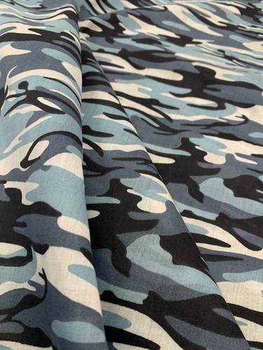 Camouflage blue black army - blue,