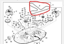 fits JOHN DEERE 42" DECK BELT GX20072 X L S 100 110 120 125 145 105 107 115 126