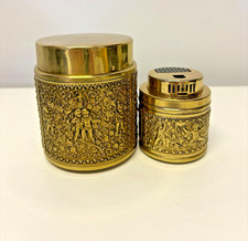 Vintage 1960’s Erhard & Sohne Pop Up Cigarette Dispenser and Lighter in Brass