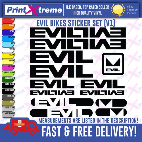 Evil bike decal - evil, stickers
