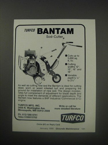 1990 turfco bantam sod - 1990, sod-cutter