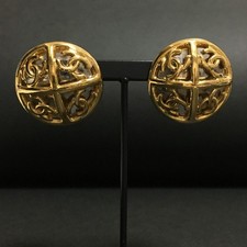 EGA CHANEL CC Logo Round Gold