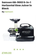Samson Masticating Slow Juicer