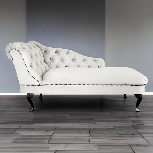 Velvet tufted chaise - velvet,