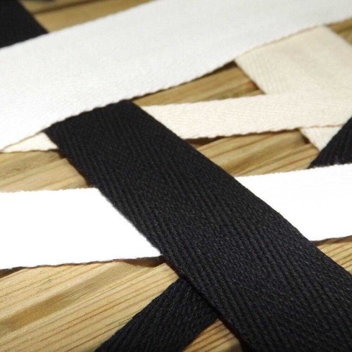 Cotton tape natural white - tape,