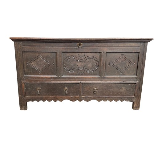18th century carved oak mule - 18th,