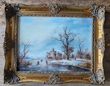 An Oil on Board Winter