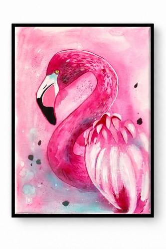Pink flamingo acrylic - pink,
