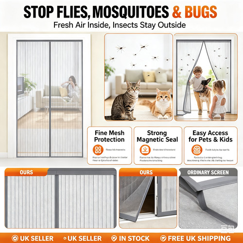 Magnetic fastening door mesh - magnetic,