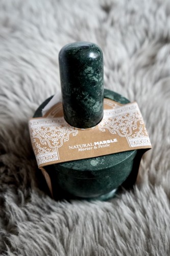 Natural green marble - mortar, &