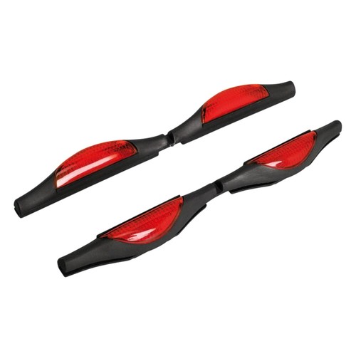 Red car door protectors bump - red,