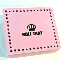 PINK LARGE WOODEN ROLLING BOX