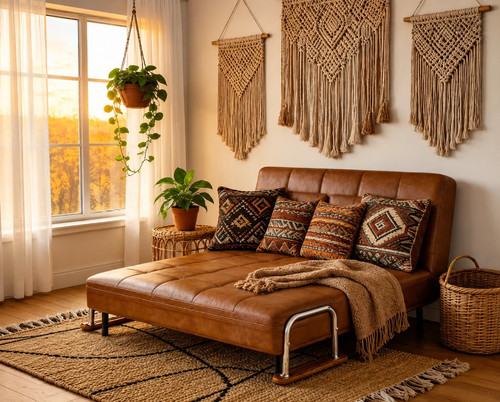 Retro sofa bed 150cm vintage - sofa,
