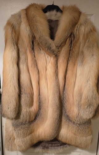 Large red fox natural fur - natural, coat