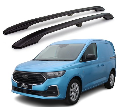 Black aluminium roof rack bars - black,