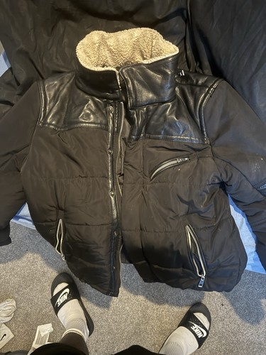 Black leather zara jacket 2021 - black,