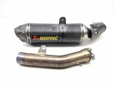13-18 Kawasaki ZX 636 ZX6R AKRAPOVIC Carbon Fiber Exhaust Muffler Can M-HZ03005