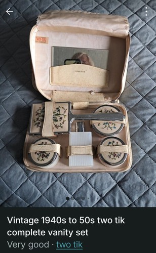 1940 50s vintage vanity case - vintage,
