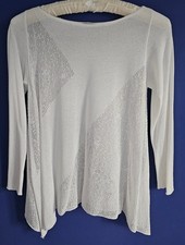 Sarah Pacini Women's White A line Asymetric Jumper M ( see measurements)