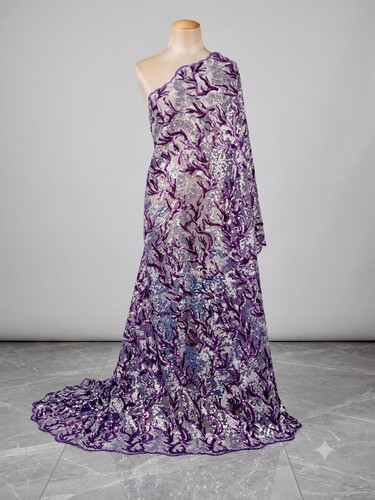 Purple silver sequins - purple,