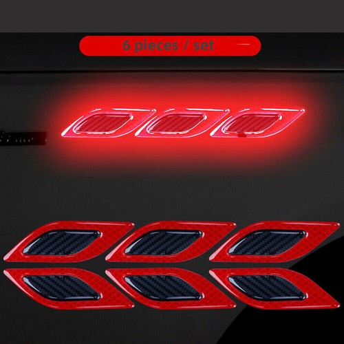 Reflective red sticker - red,