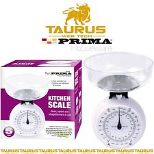 5KG Vintage MANUAL Kitchen Scales TRADITIONAL Home Food WEIGHING PLASTIC Bowl UK