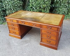ANTIQUE MAHOGANY PEDESTAL DESK