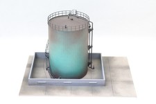 Oil Storage Tank TMD Bunded Yard with pipework OO Gauge Model Railway Diorama
