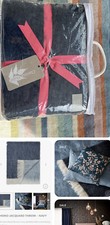 Clarissa Hulse Kimono Jacquard Throw Blanket, Wool Blend Very Luxurious £100 RRP