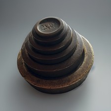 6 X Antique Brass Avery Scale