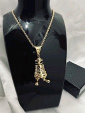 Gold Clown Pendant Charm  And