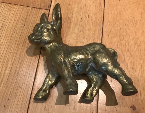Vintage heavy brass donkey - heavy,