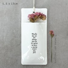 Porcelain wall vase flower - porcelain,