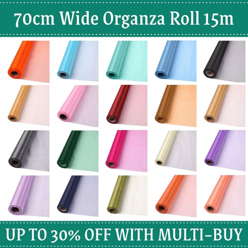 70cm 15m organza - organza, roll