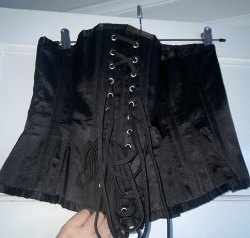 New black satin - long, steel