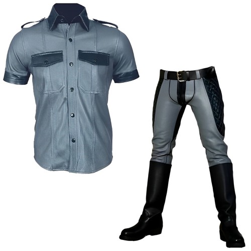 Real leather police uniform - police,