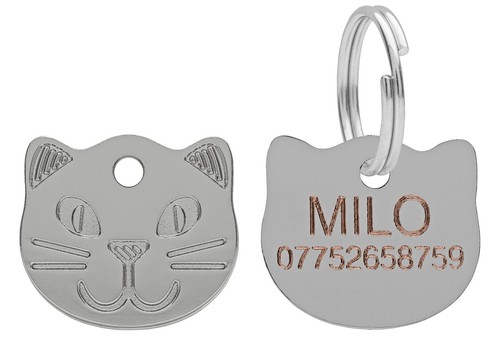 Cat tag personalised - personalised, engraved