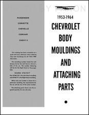 Chevy Chrome Trim Catalog 1954 1955 1956 1957 1958 1959 1960 1961 1962 1963 1964